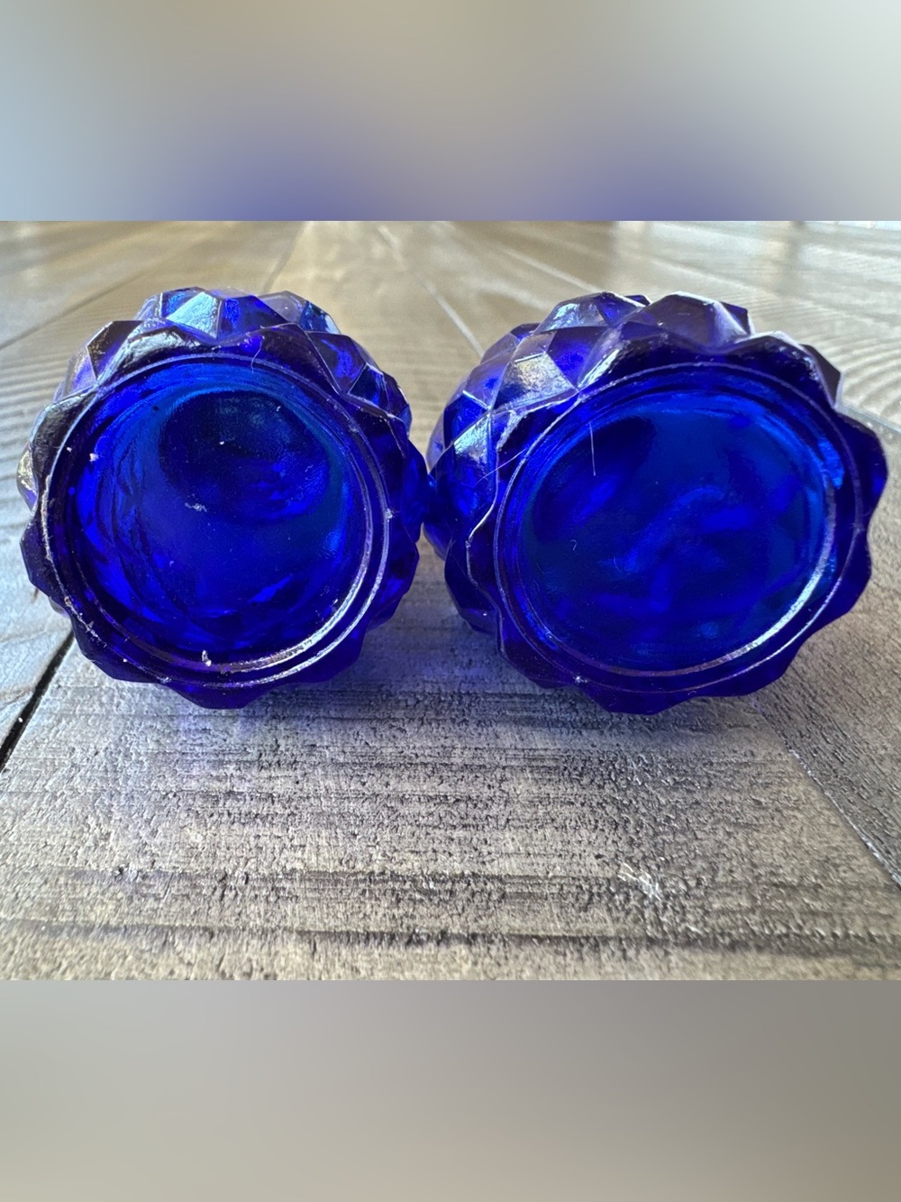 Cobalt Blue Glass Salt & Pepper Shaker Set - Picture 8 of 8